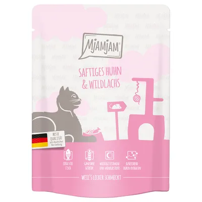 Mjamjam Cat Pollo & Salmón Salvaje 125gr