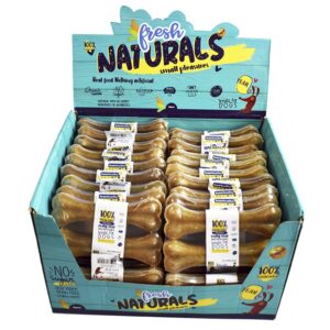 Hueso Prensado de Cuero Natural Res 16cm. 2und