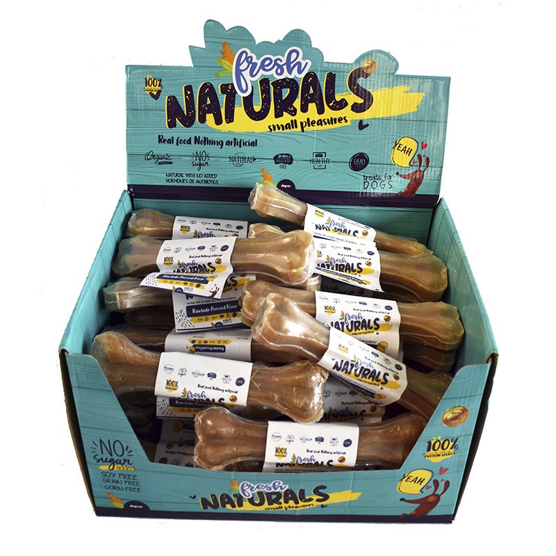 Hueso Prensado de Cuero Natural Res 21cm. und