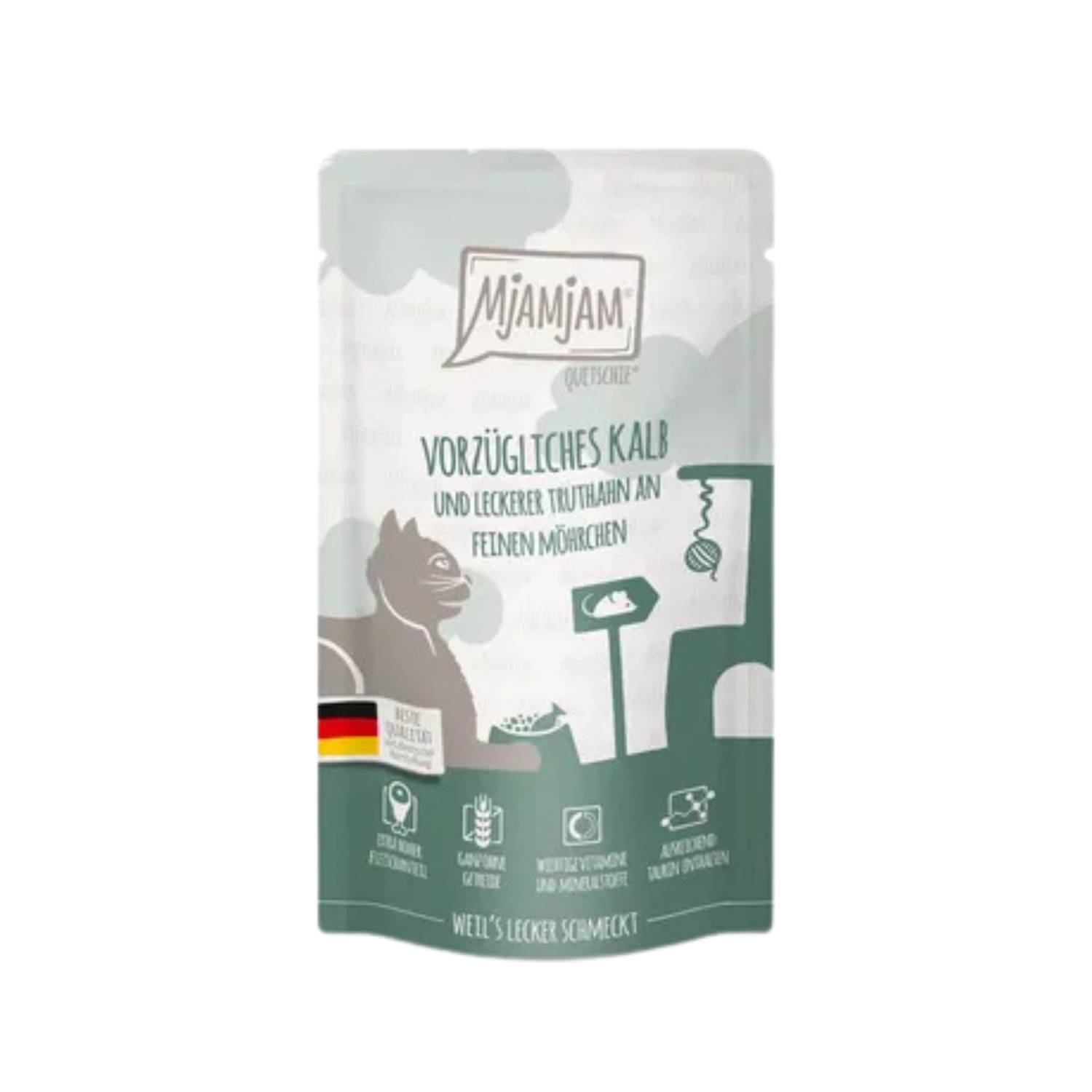 Mjamjam Cat Ternera & Pavo 125gr