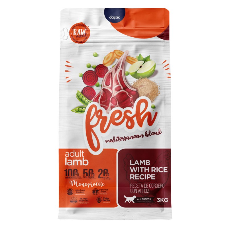 Fresh Mediterranean Blend Adult Cordero 3kg
