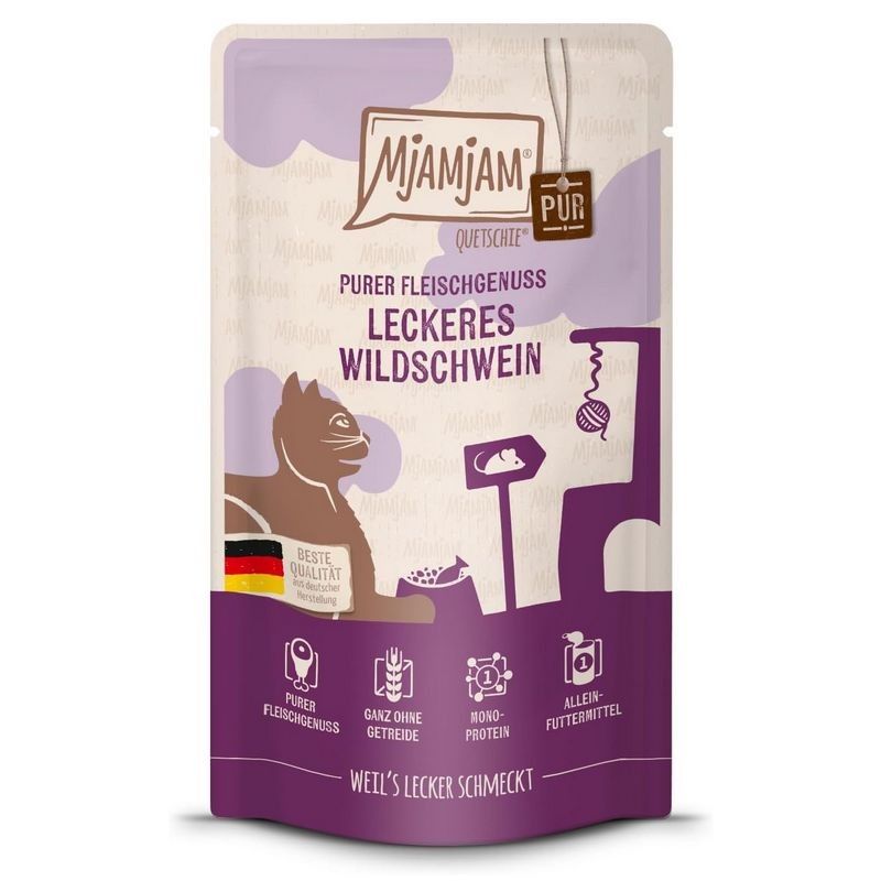 Mjamjam Pur Cat Jabalí Sabroso 125gr