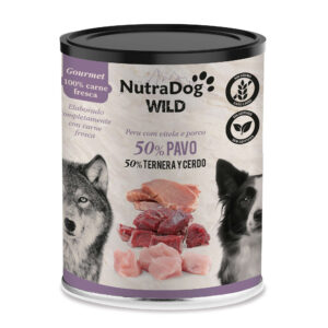 NutraDog Wild Pavo, Ternera & Cerdo Lata 400gr